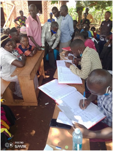 Registration exercise of community members yet to receive their vaccines.